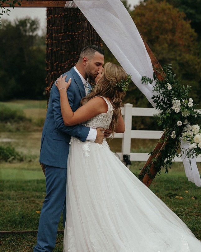 Real bride and groom