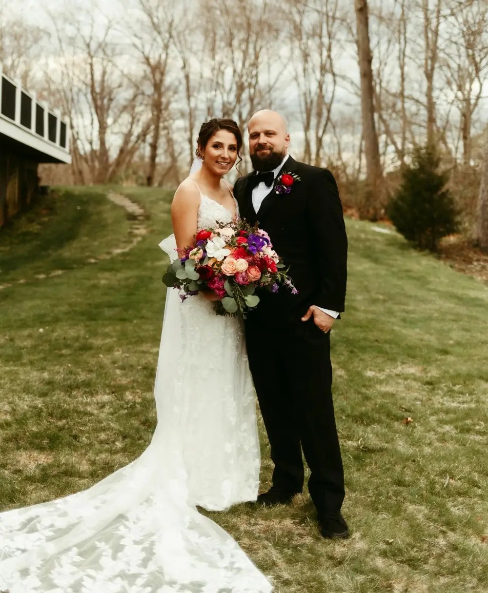 Real bride and groom