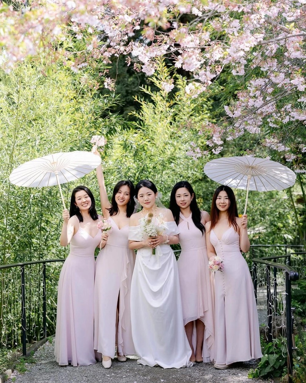 Real bride and bridesmaids