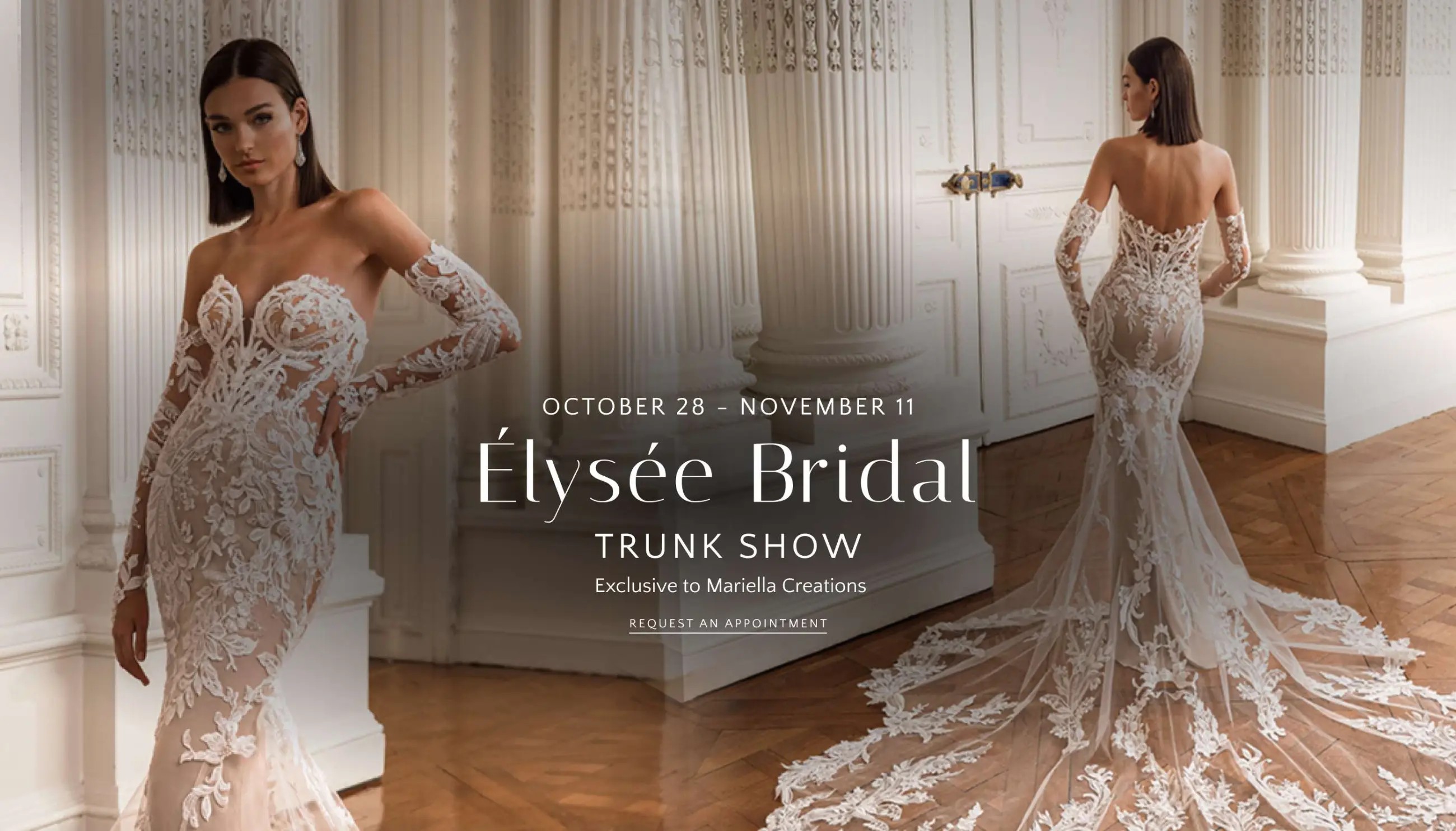 Desktop Elysee Bridal Trunk Show Banner